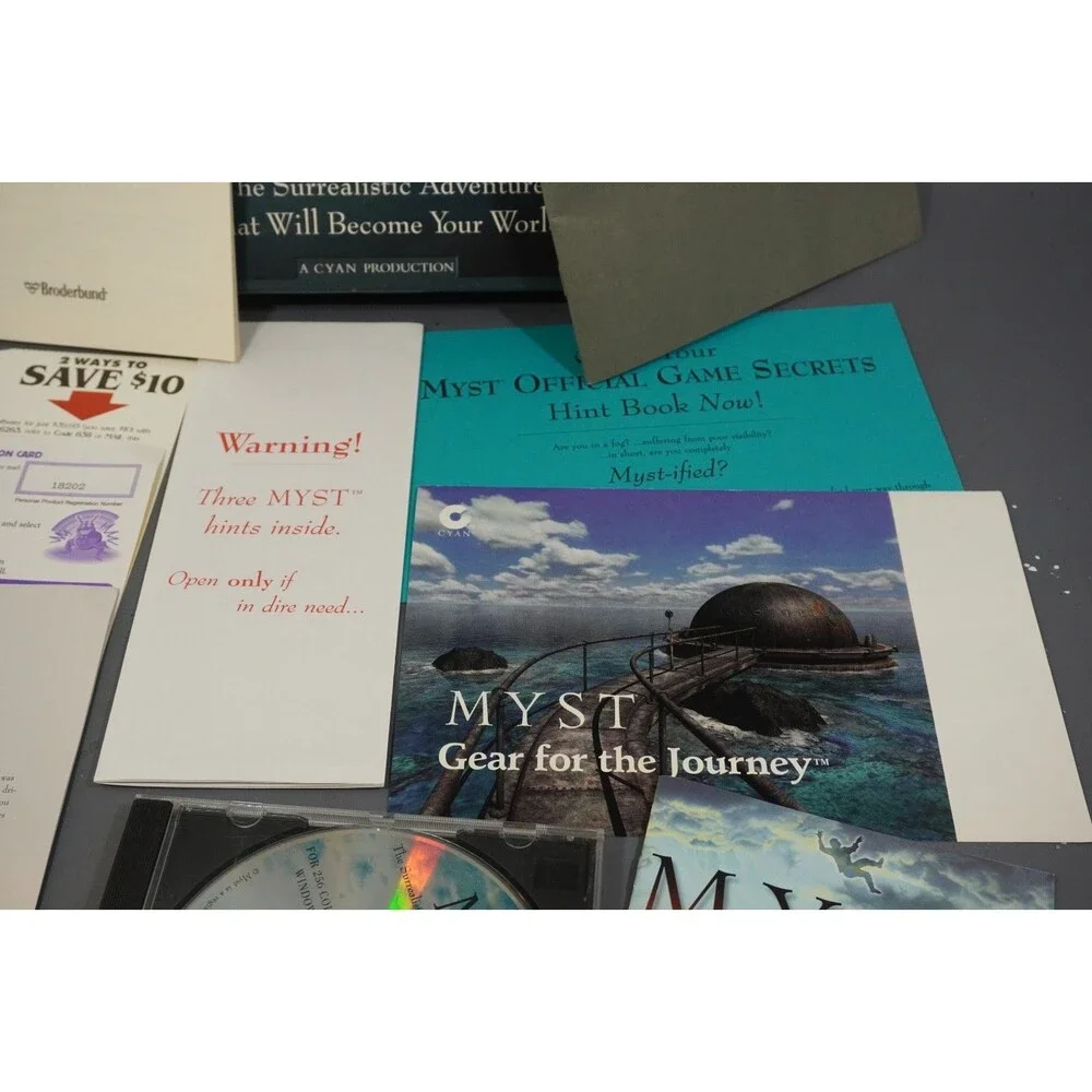 Myst CD-ROM for Windows 3.1 & Win 95 Big Box PC Game 1996 ISLAND Journey Tested